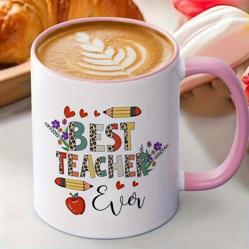 1pc, 11oz Teacher Gifts, Best Teacher Ever Coffee Mug