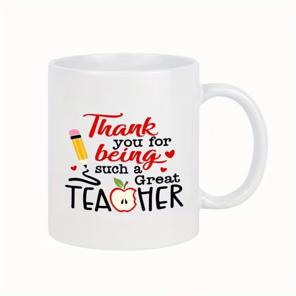 1pc, 11oz ceramic mug, coffee cup, the best teacher gift. 