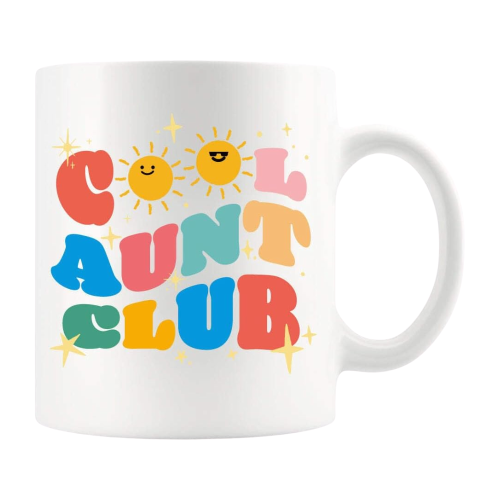 11 oz Ceramic Cool Aunt Club Coffee Mug Aunt Drinkware