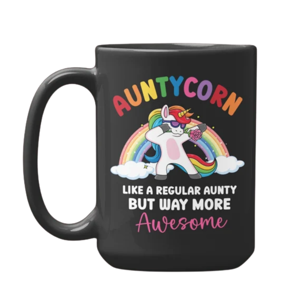 Aunt Gift, Auntycorn Mug, Aunticorn Gift, Best Aunt Mug, New Aunt Gift, Like a Regular Aunt but way Cooler, Gift for Aunt, Cute Aunt Cup