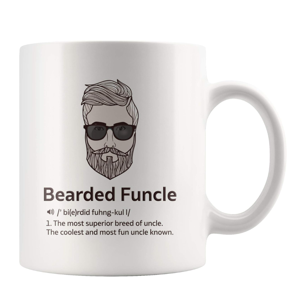 15 oz Ceramic Bearded Funcle Definition Coffee Mug Funny Drinkware
