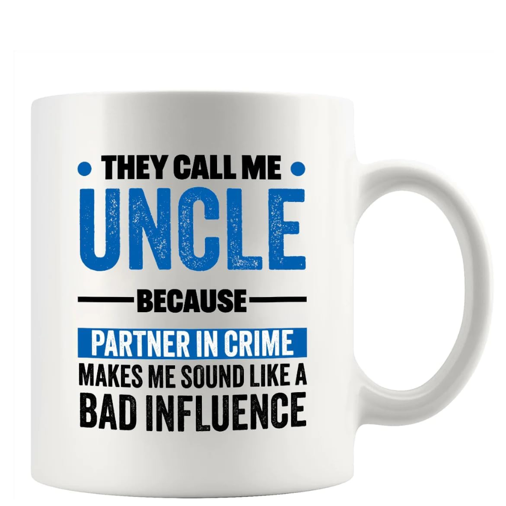 11 oz Ceramic Uncle Partner in Crime Coffee Mug Novelty Drinkware