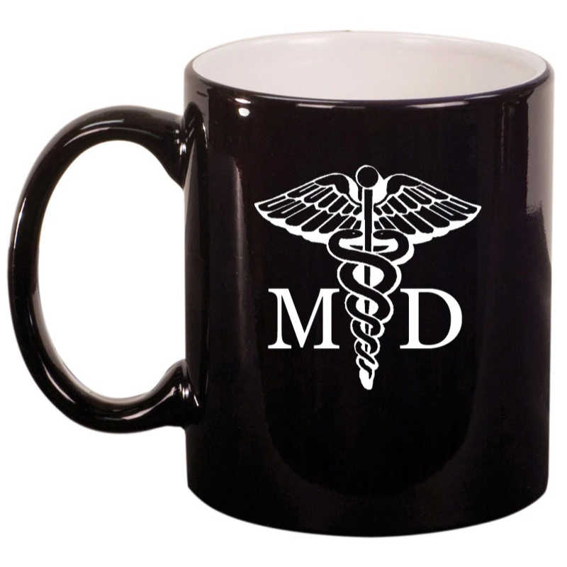 Ceramic Coffee Tea Mug Glass Cup MD Medical Doctor