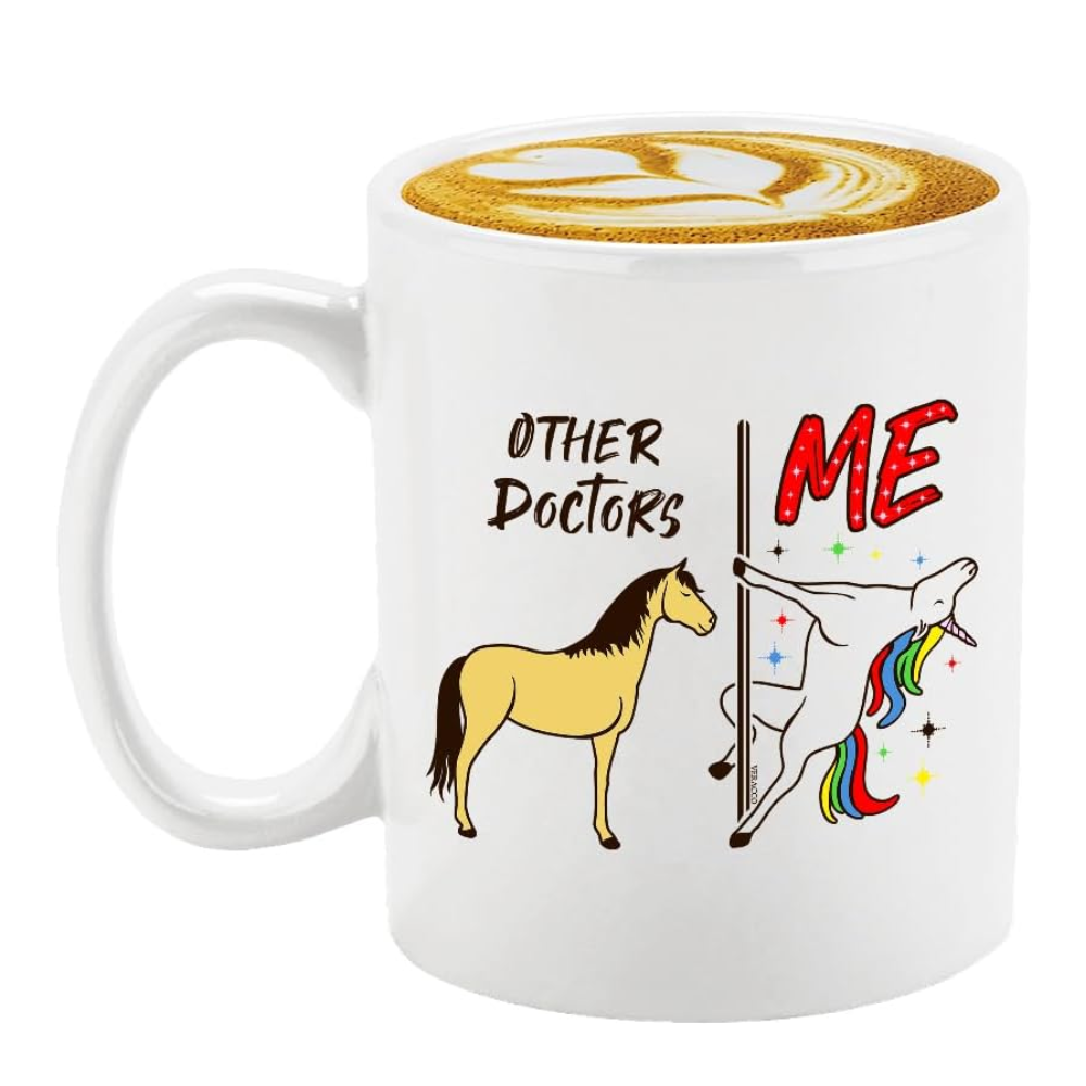 Ceramic Funny Doctor Unicorn Coffee Mug Novelty Drinkware