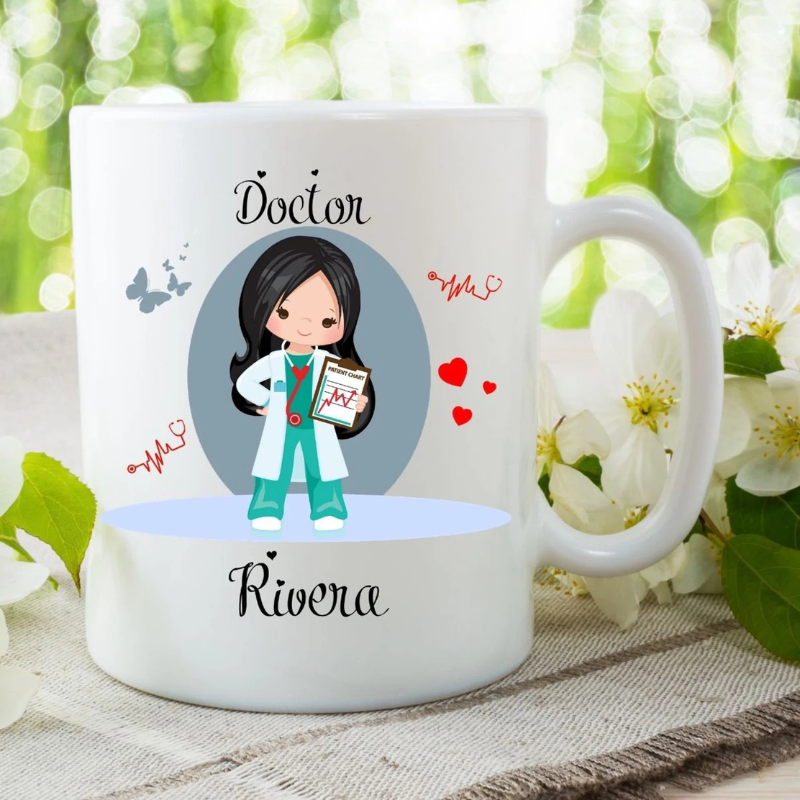 Female Doctor Coffee Mug Personalized-Personalized Doctor Gift-Medical School