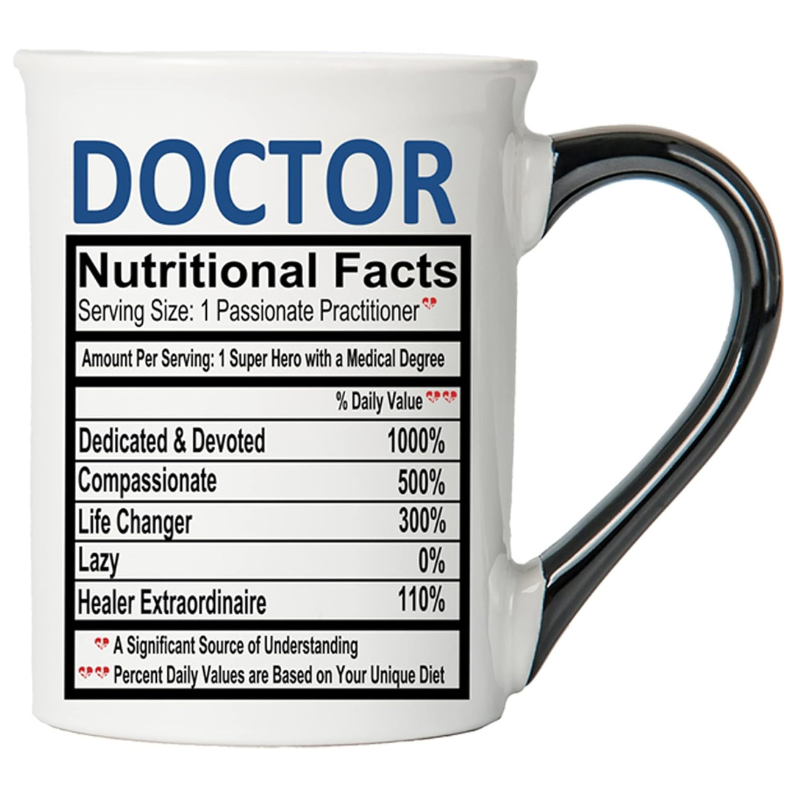 Large 16 Oz Medical Coffee Mug White Ceramic Appreciation Gift for Doctor Nurse Dental and Healthcare Workers