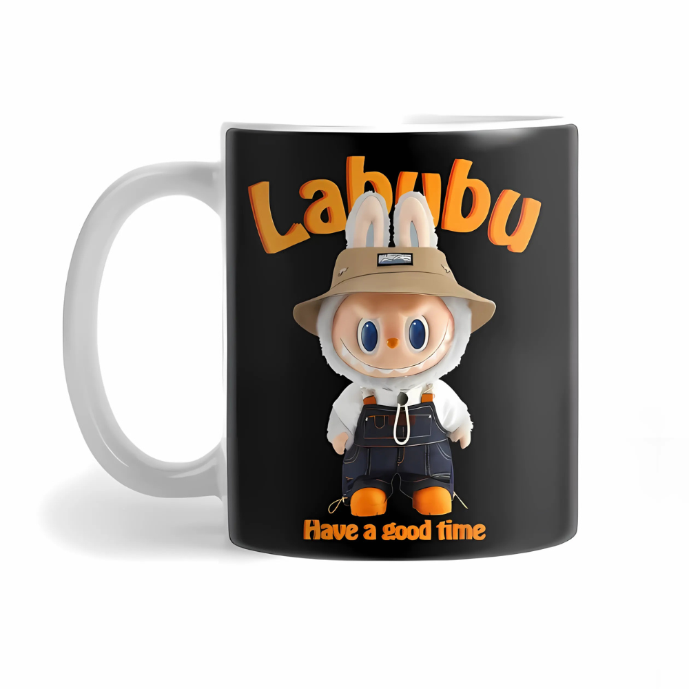 Cute Labubu Classic Pose Fun Mug-Mineral Mug