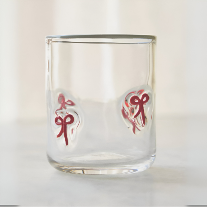 Clear Tumblers Bow Design-Mineral Mug