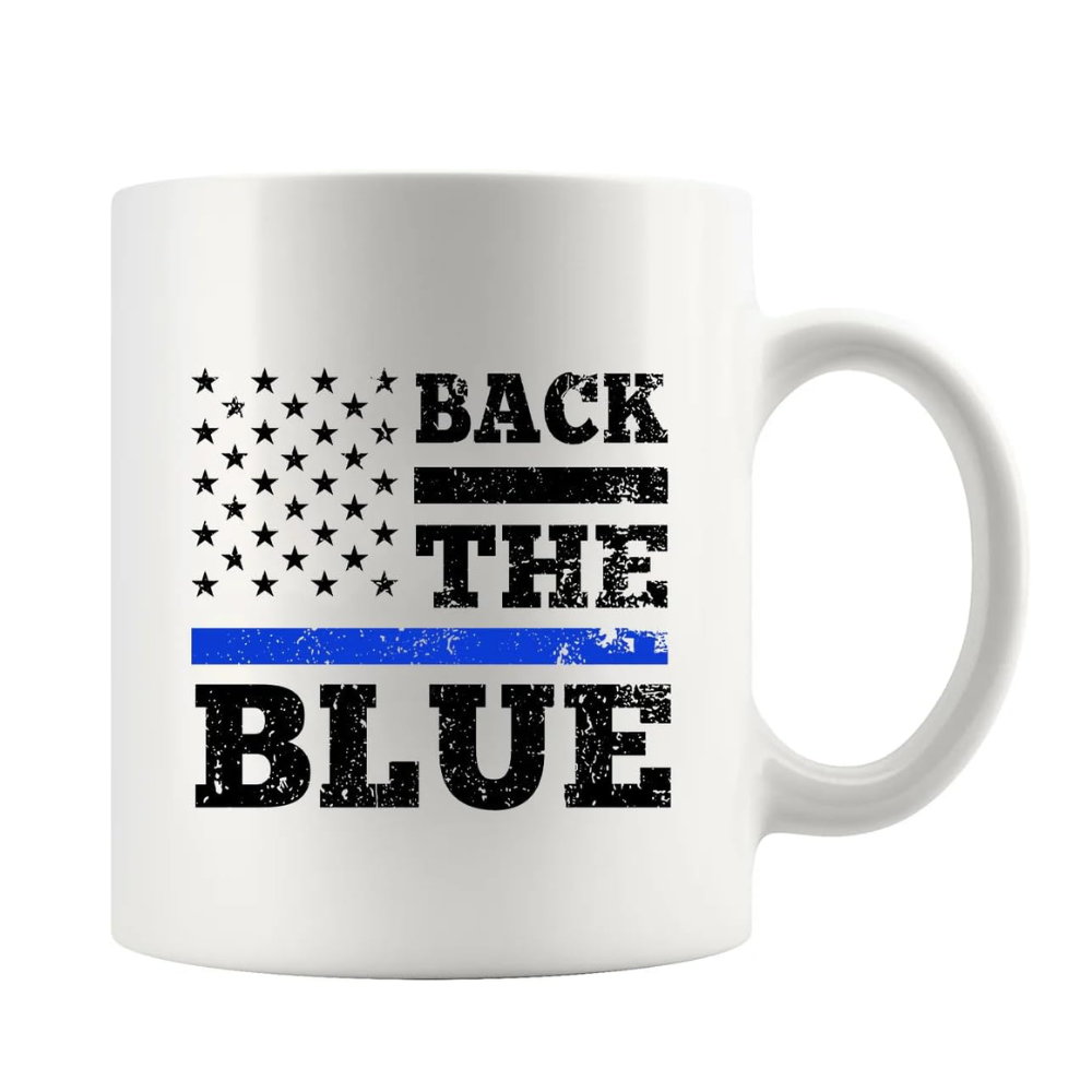 11 oz Ceramic Police Officer Appreciation Flag Coffee Mug Law Enforcement Drinkware