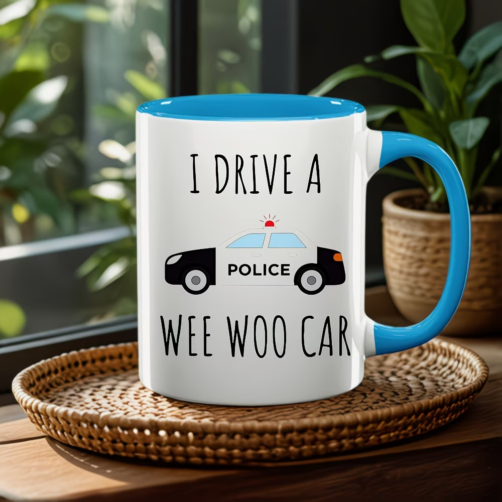 Funny Police Mug, Police Mug, Siren Car Mug