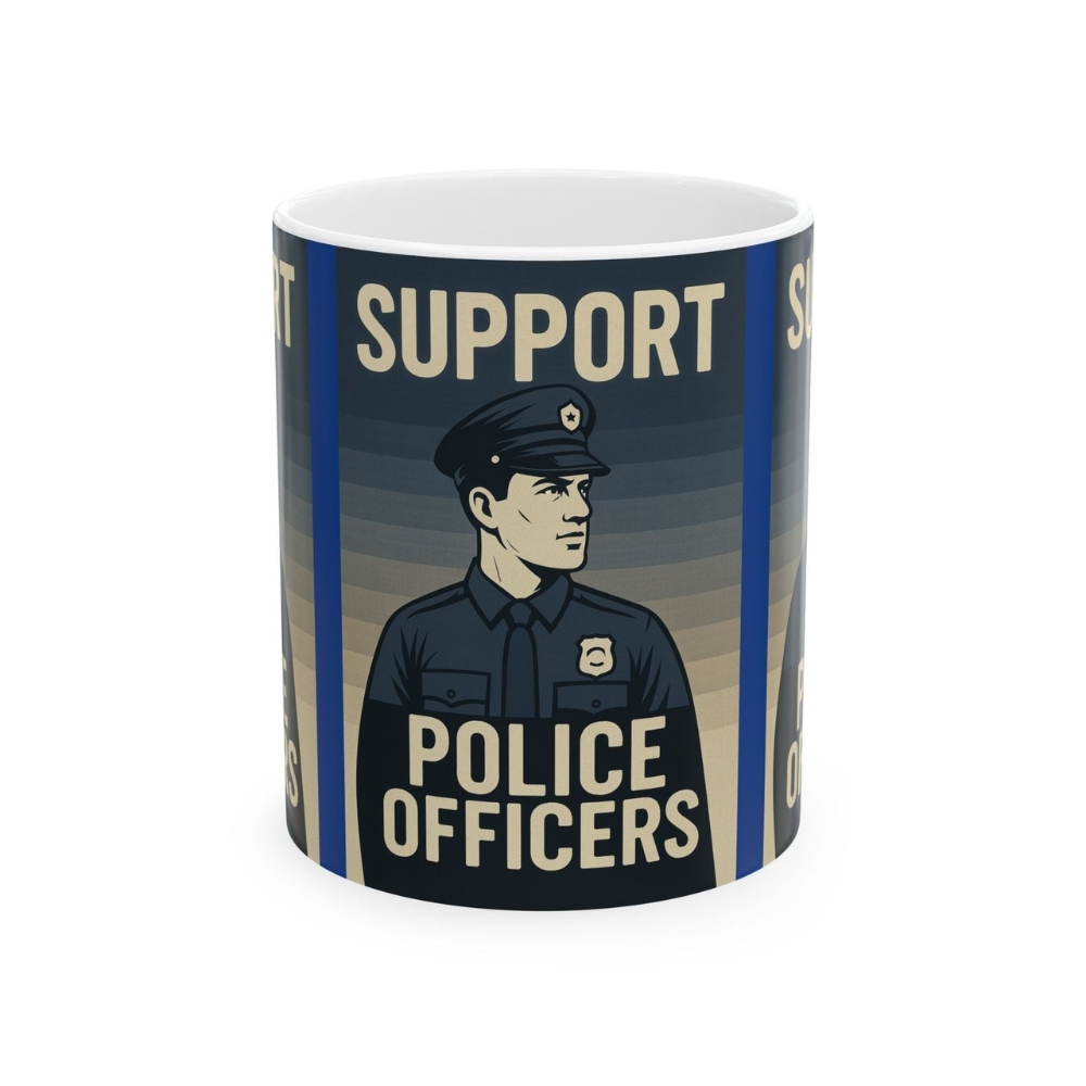 Police Officers Ceramic Mug, Law Enforcement Appreciation, Police Supporter