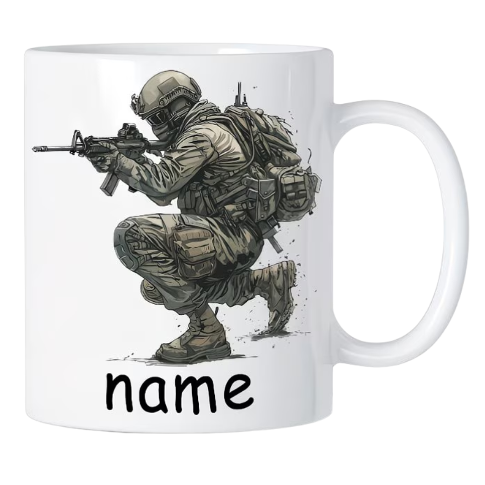 A Personalized 11-Ounce 'Special Forces Pattern' Coffee Mug