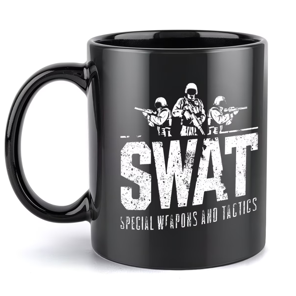 1pc, SWAT, Soldiers Coffee Mug, 11oz Ceramic Coffee Cups, Water Cups, Summer Winter Drinkware, Birthday Gifts, Holiday Gifts