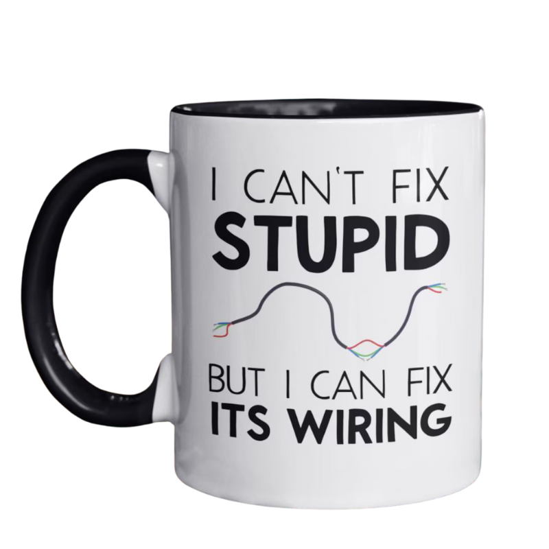 Funny Electrician Gifts Electrician Mug Electrical Cables Coffee Cup