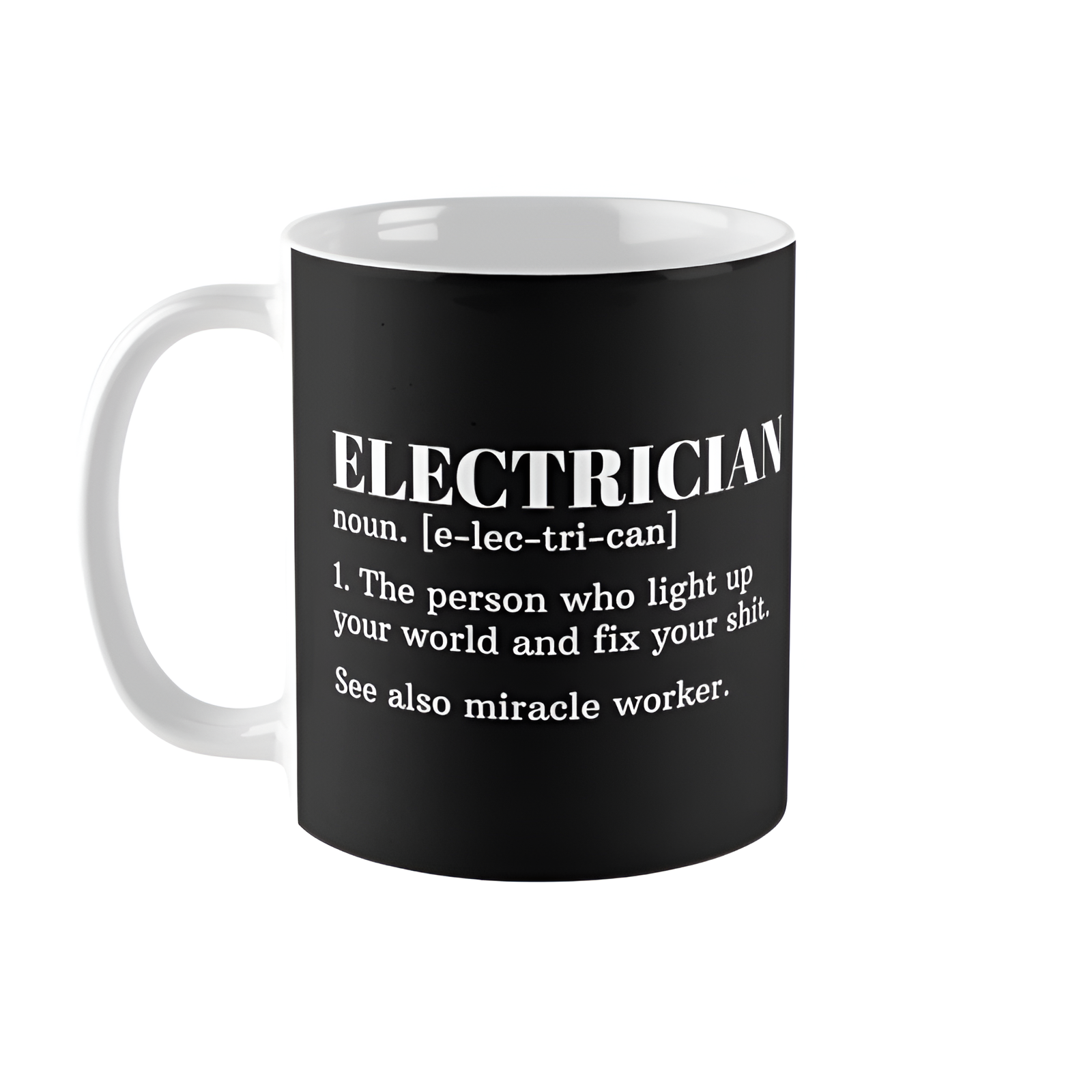 Electrician Definition Printed Ceramic Coffee Mug