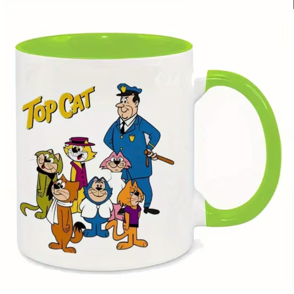 11oz Ceramic Cartoon Cat Police Officer Coffee Mug