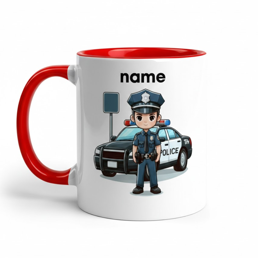 11oz Personalized Police Theme Ceramic Coffee Mug