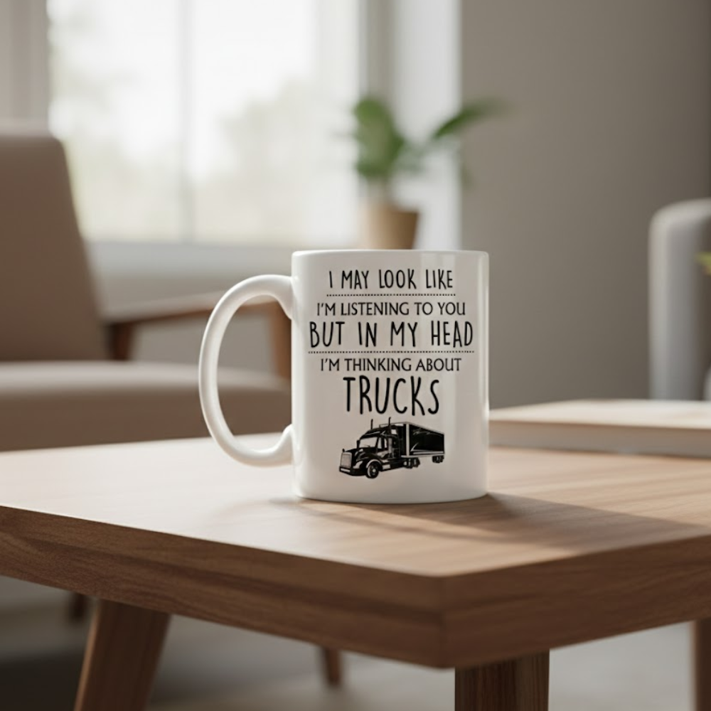 11oz Ceramic Truck Driver Coffee Mug
