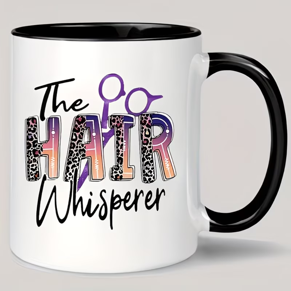 1pc 11oz Coffee Mug with "The Hair Whisperer" Design