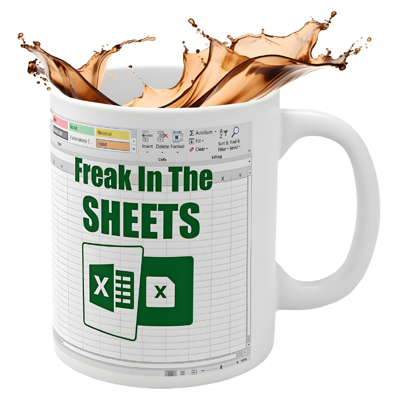 Spreadsheet Accountant Coffee Mug Funny CPA CFO Accounting Appreciation Gift for Coworkers
