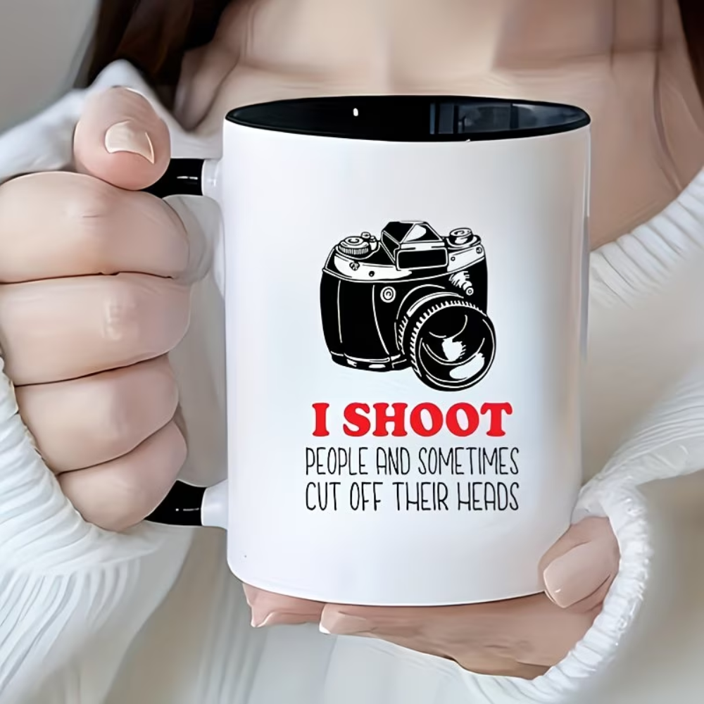 1pc, 11oz, Ceramic Coffee Mug with Camera Design