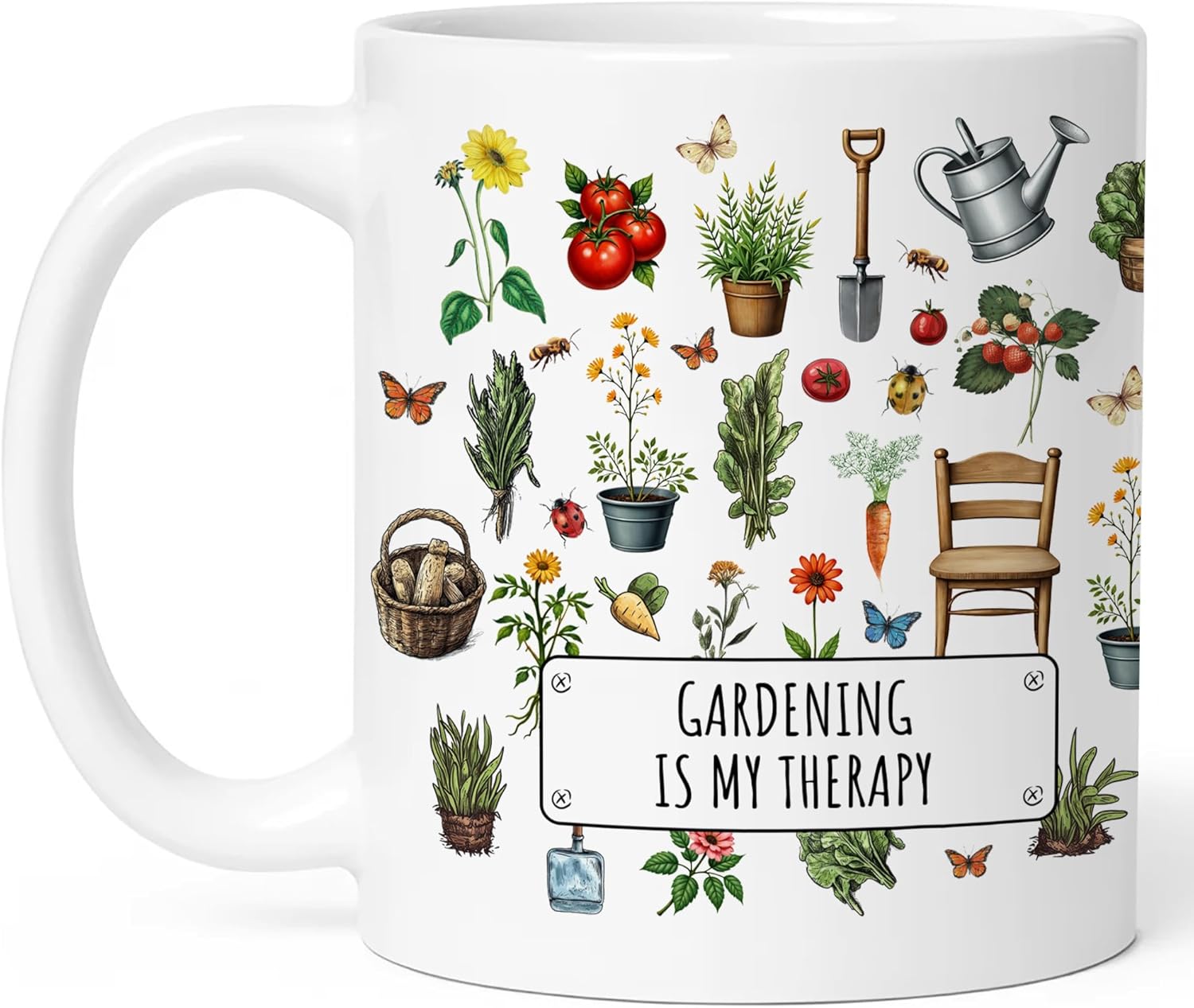 Gardening Gift Coffee Mug Gardening Is My Therapy Plant Lover Cup