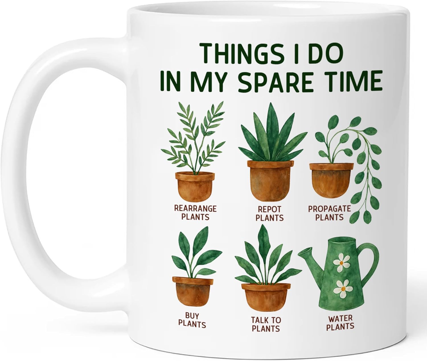 Plant Lover Gardening Coffee Mug Spare Time Humor Gift