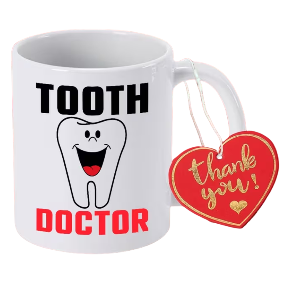 1pc Mystery Doctor Funny Tooth Logo Ceramic Mug 