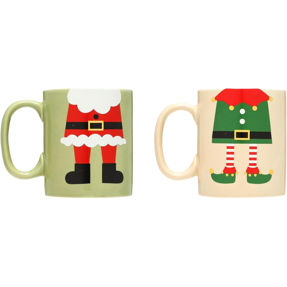 Set Of 2 Matching Christmas Mugs