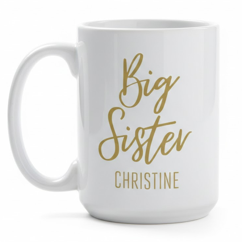 Personalized Middle Sister Name Quote Mug