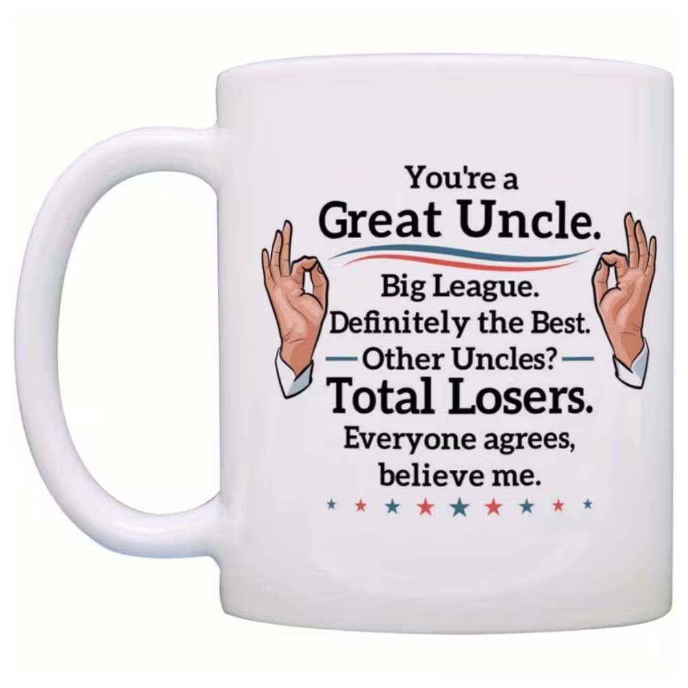 Big League Uncle Quote Printed Coffee Mug