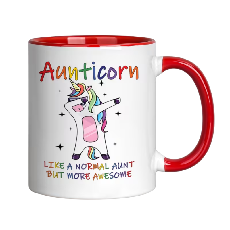 Aunticorn Unicorn Quote Print 11oz Coffee Ceramic Mug