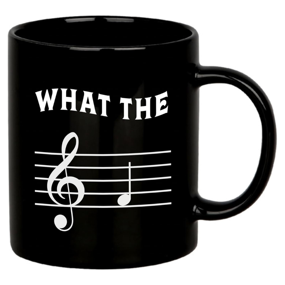 Funny Music Staff Coffee Mug With Treble Clef Design