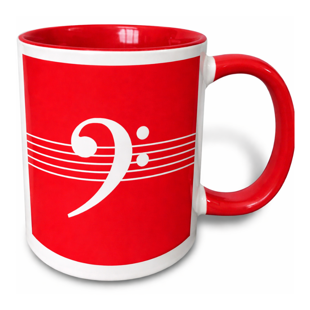 Bass Clef F Clef Themed Printed 11 Oz Mugicians Coffee Mug