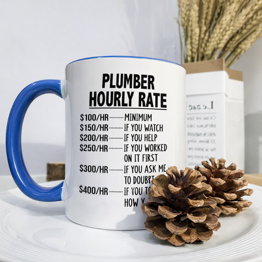 Plumber Price Chart Printed 11oz Ceramic Coffee Mug