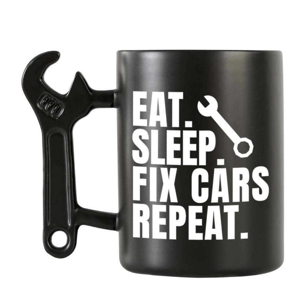 Eat Sleep Fix Cars Printed Mug