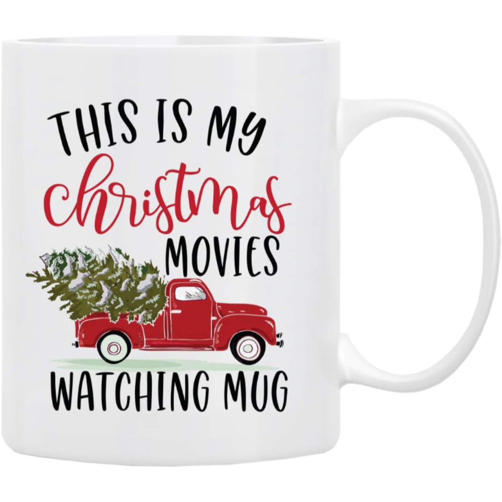 Christmas Movie Watching Printed Mug For Christmas Gift