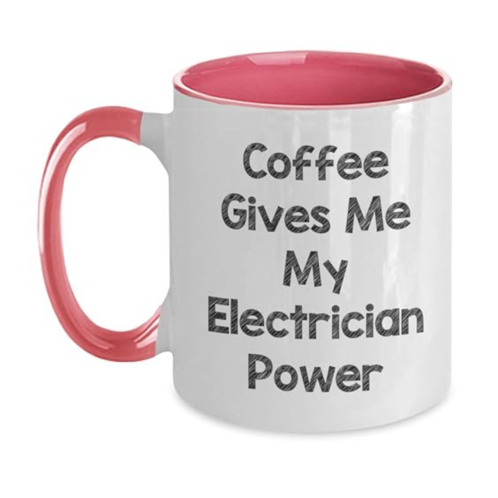 Coffee Gives Me My Electrician Power Printed Mug