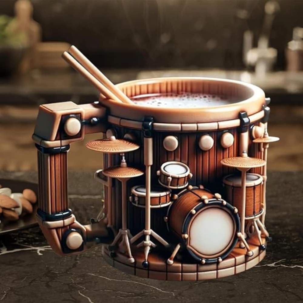 Drum Set Themed Printed Musician 11 Oz Coffee Mug