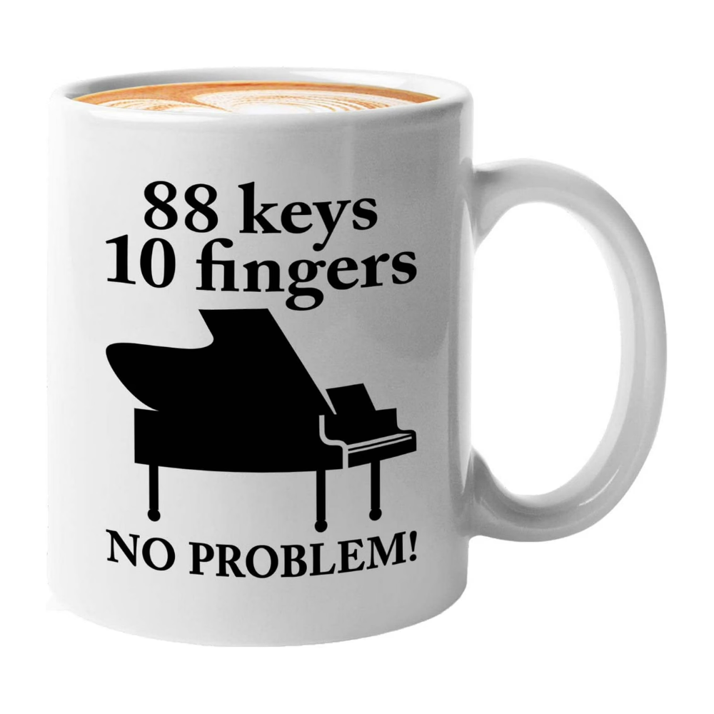 Inspirational Piano Player Quote Print For Musician Coffee Mug