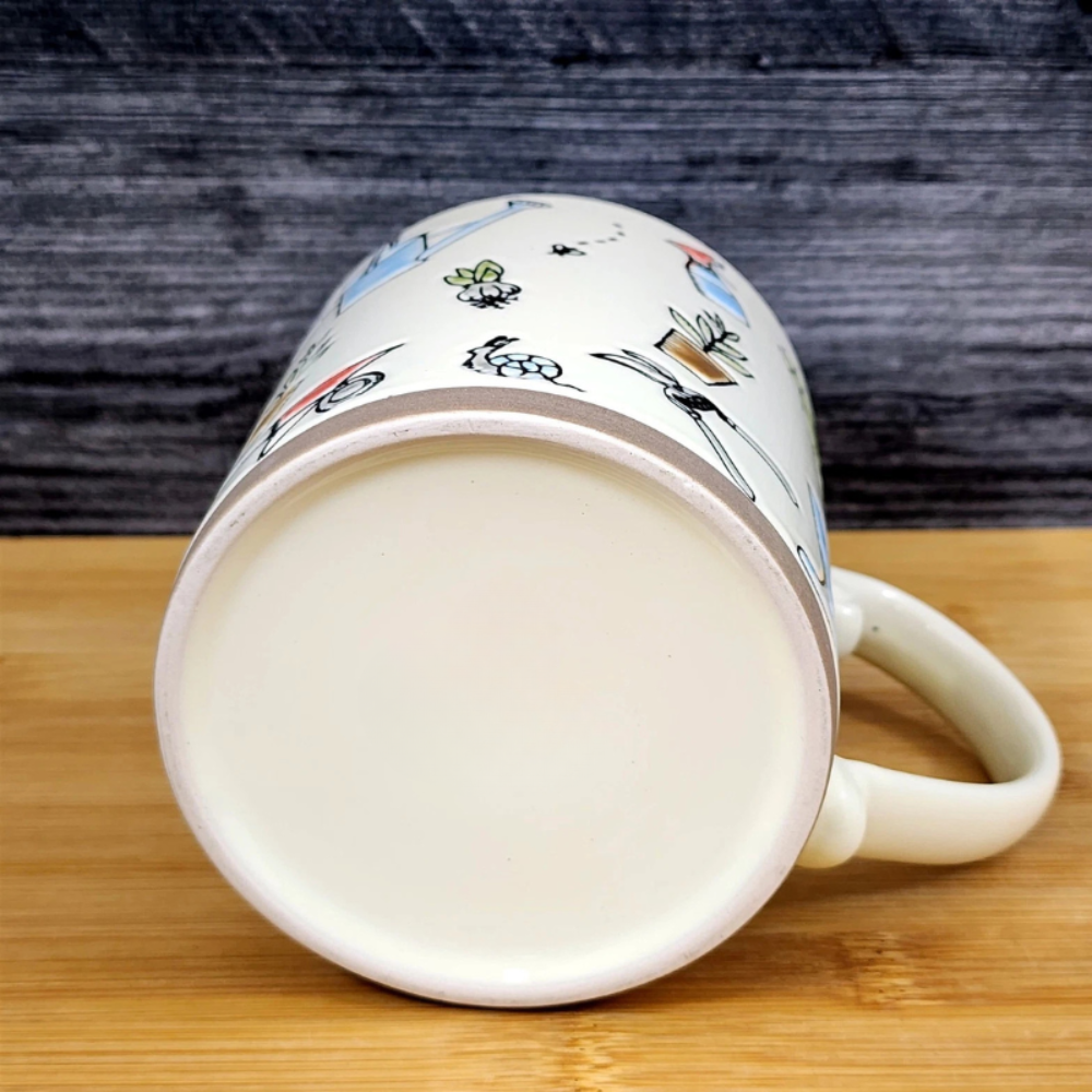 Embossed Garden Theme Ceramic Coffee Mug 