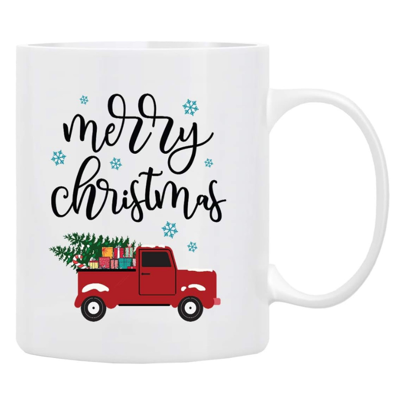 Merry Christmas Printed Coffee Mug With Festive Artwork