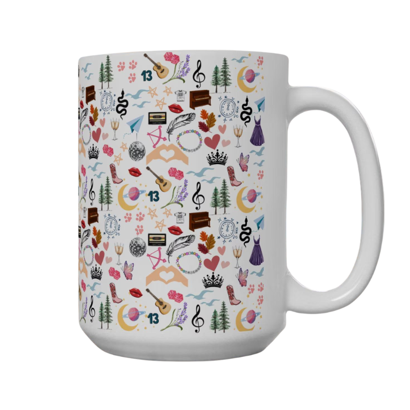 TS Inspired Icon Print Ceramic Coffee Mug