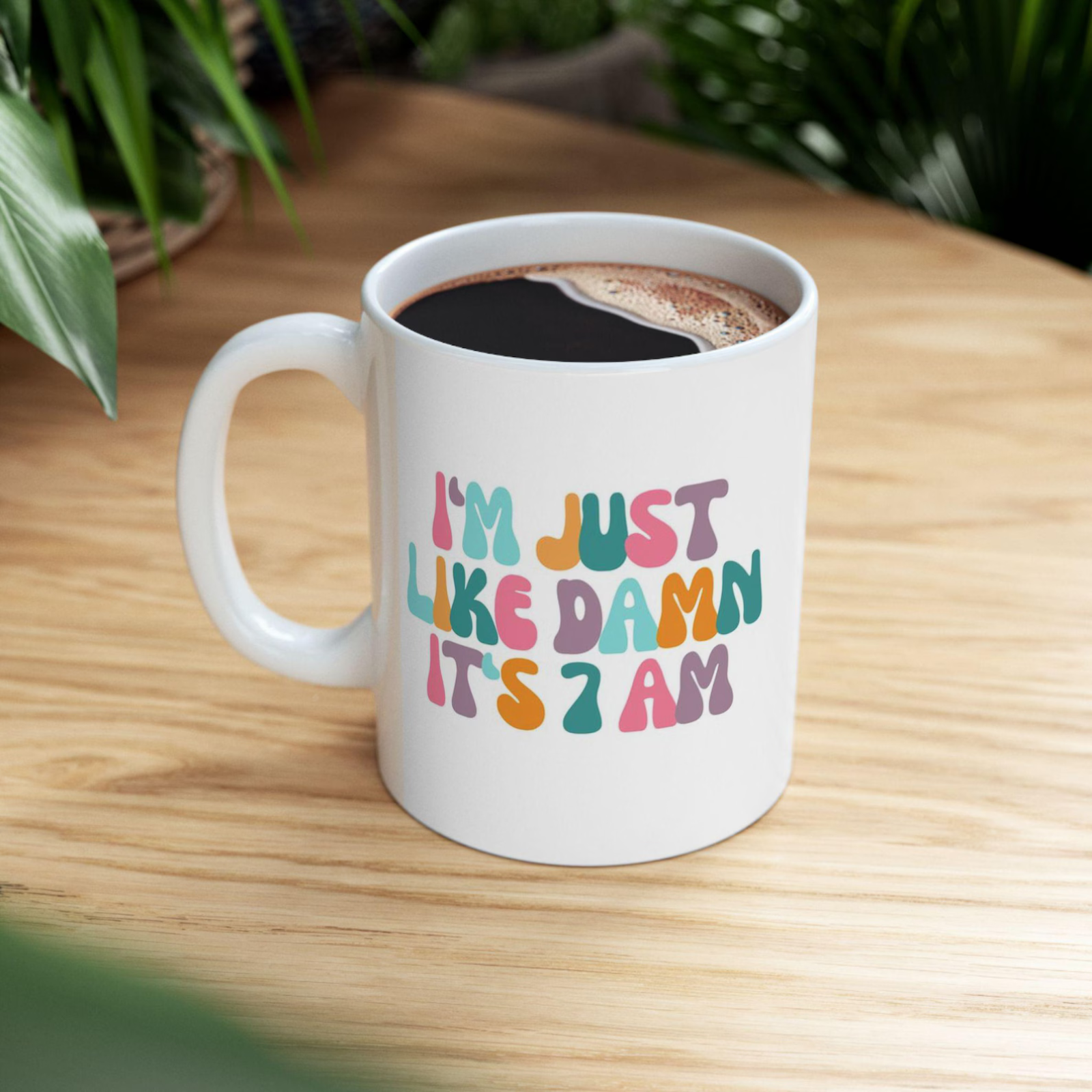 Its 7am Typography Printed Ceramic Mug