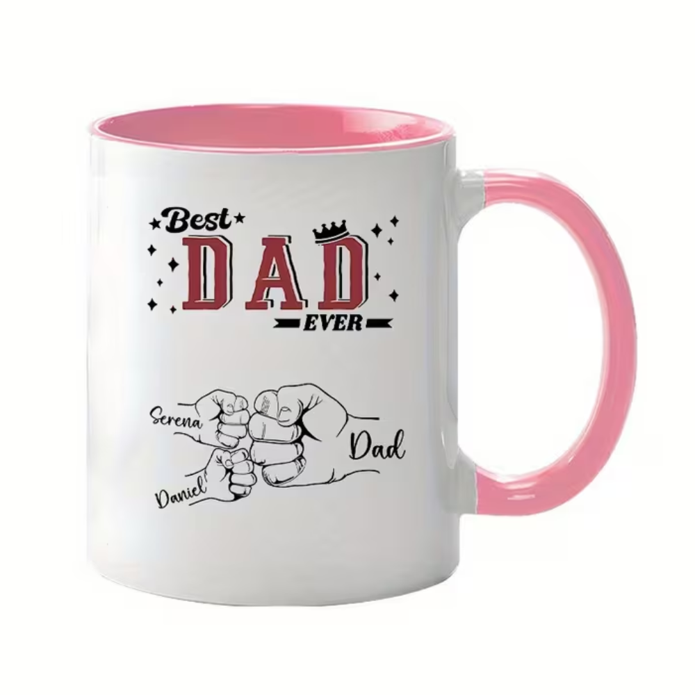 Personalized Photo Coffee Mug for Dad Custom Text Ceramic Drinkware