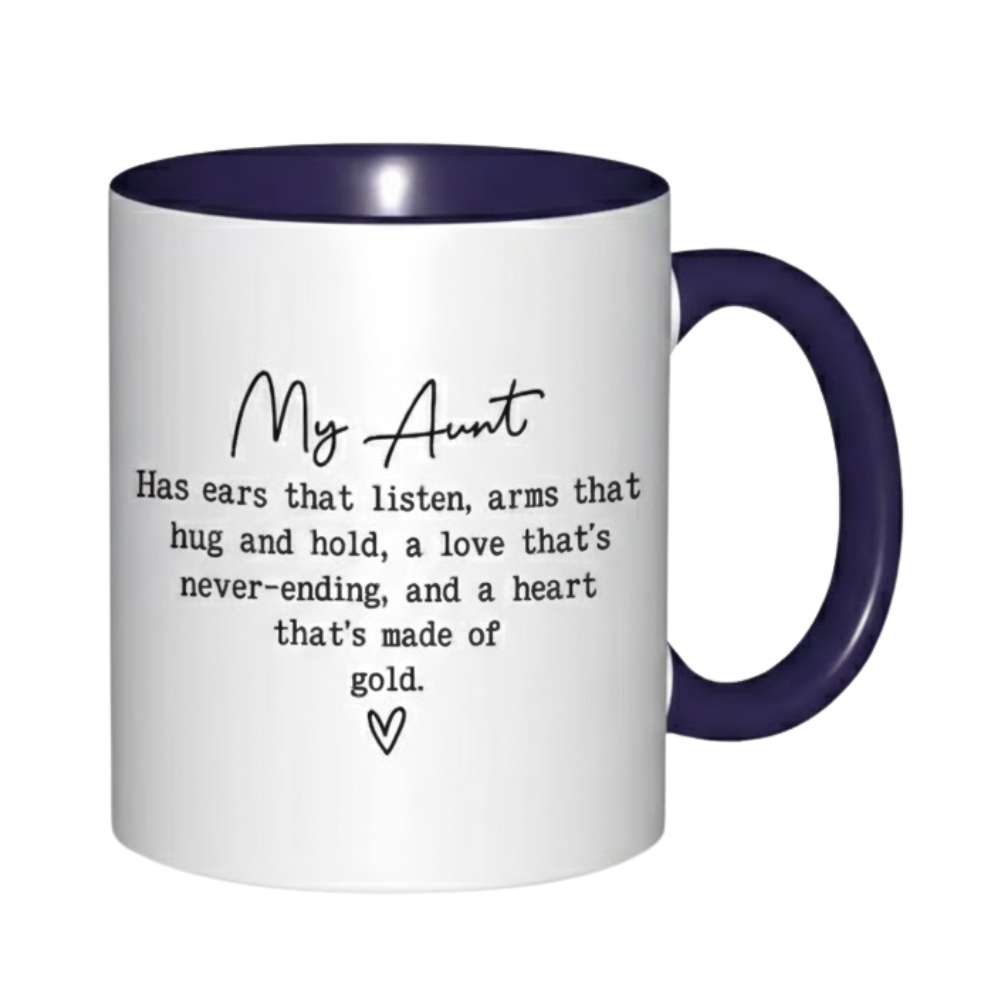 11 oz Ceramic Cherished Auntie Coffee Mug Sentimental Drinkware