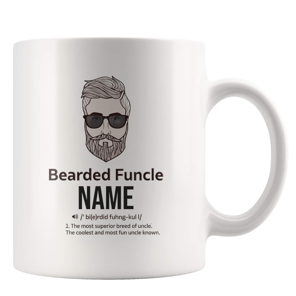 15 oz Ceramic Bearded Funcle Definition Coffee Mug Funny Drinkware