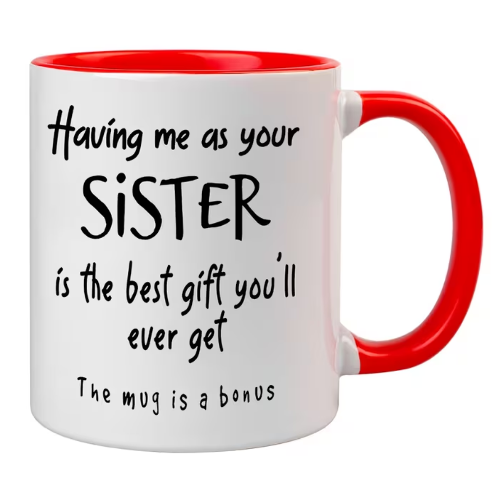 1pc, 11oz, Sisterly Gift Ceramic Coffee Mug/tea Cup. A Cup/mug Printed with Heartfelt 