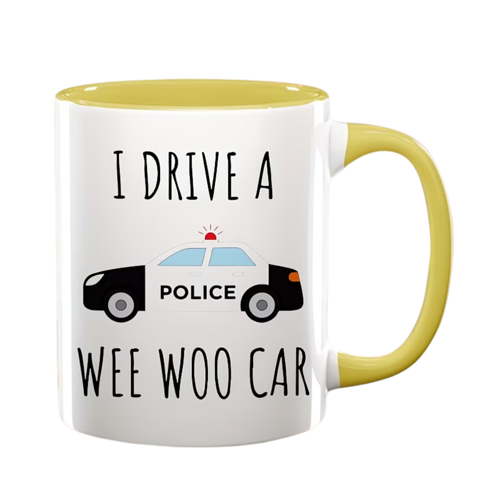 Funny Police Mug, Police Mug, Siren Car Mug
