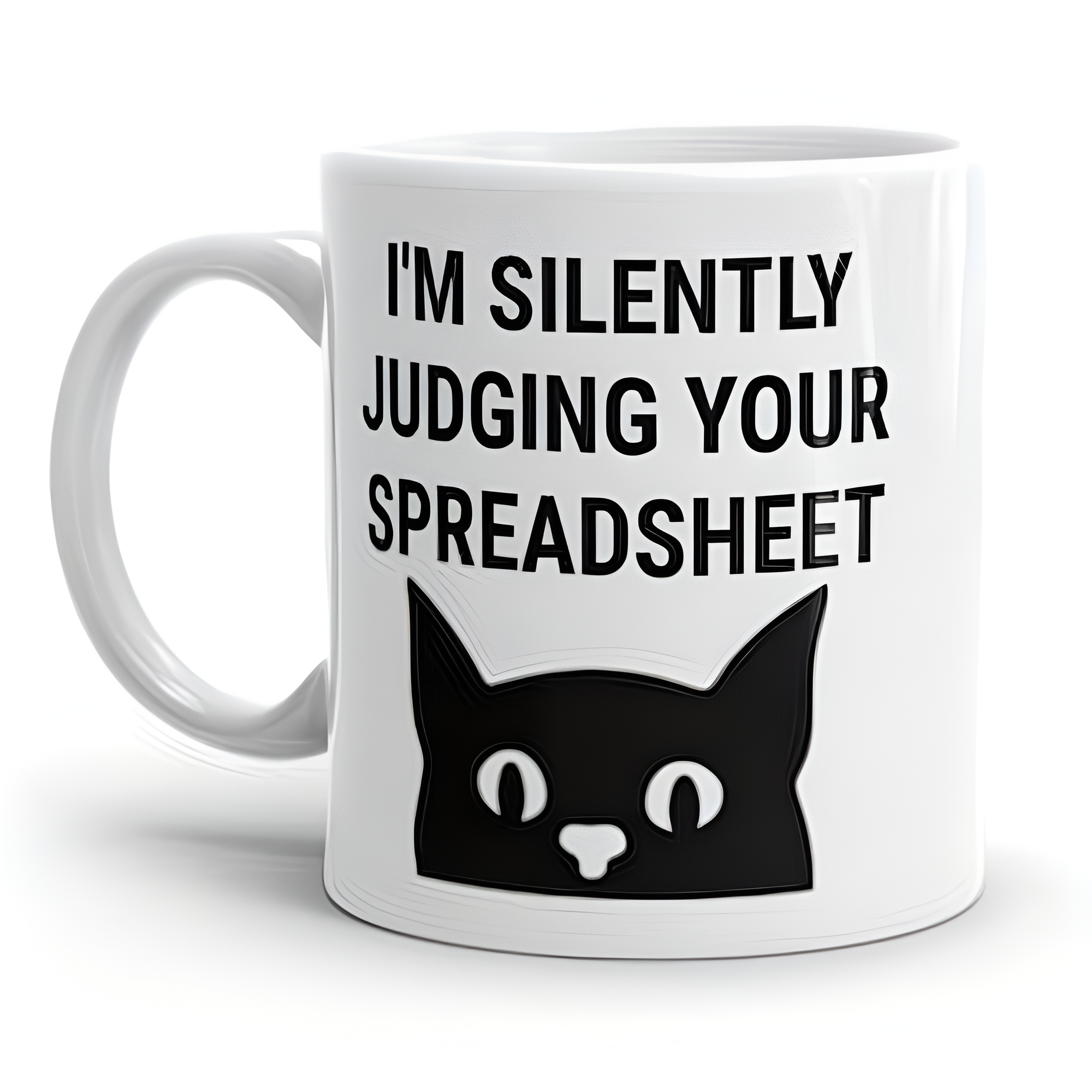 Silently Judging Spreadsheet Quote Printed Ceramic Mug